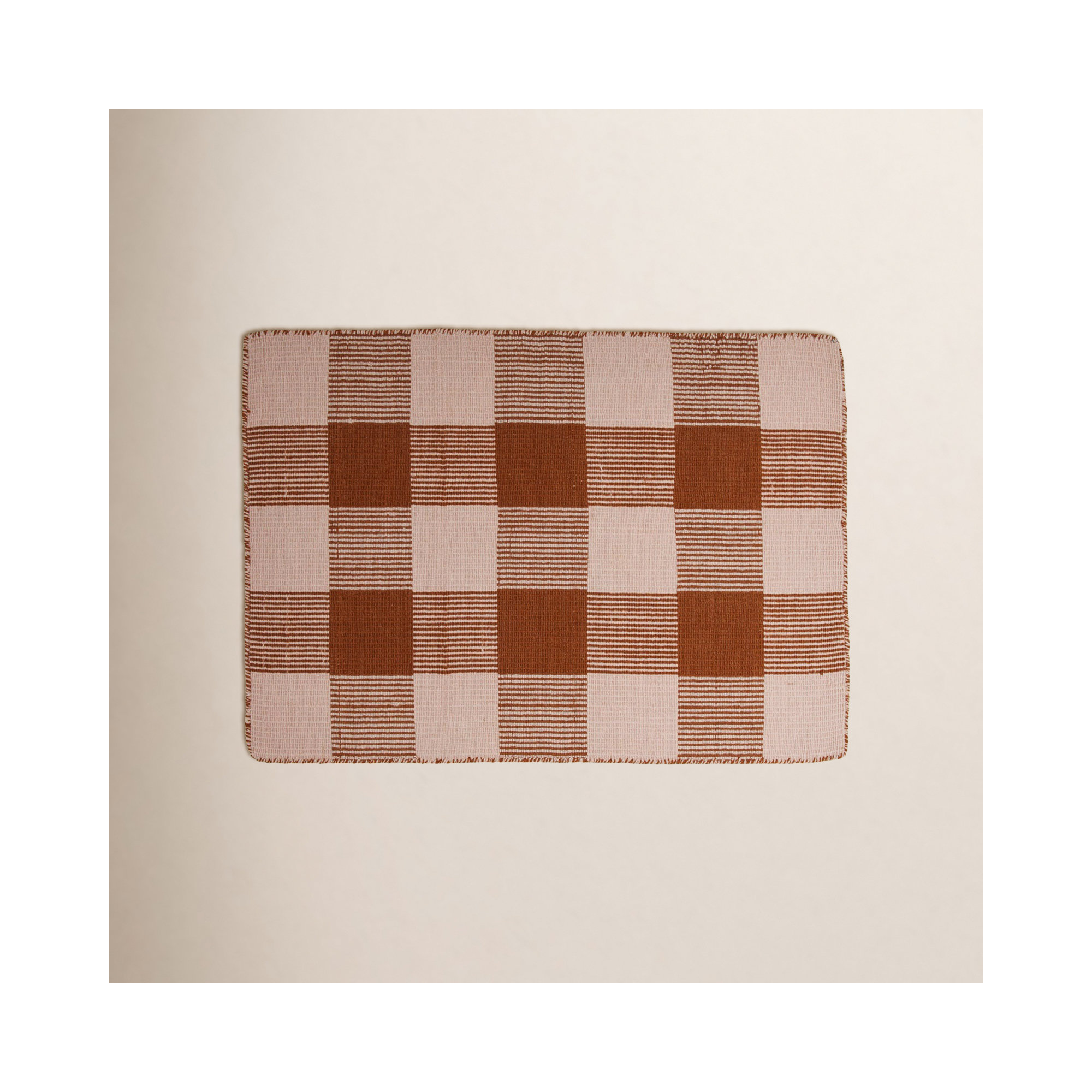 Simple Wool Rug, Rectangle 2' x 3', Blush/Terracotta