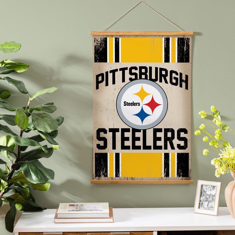 Tapisserie murale 24 po x 36 po Pittsburgh Steelers, Steelers de Pittsburgh