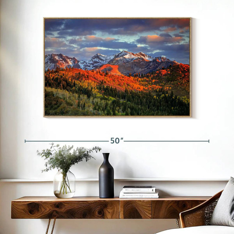 Mont Wasatch, Cadre flottant en bois naturel, 40 po x 27 po