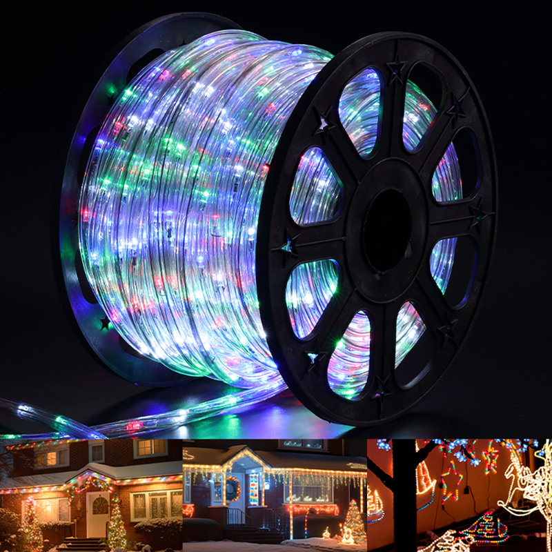 50Ft Led Rope Lights, Waterproof Indoor Outdoor Party Decorative Lighting ,Connectable and Flexible Rope Lighting for Garden,Pool,Home,Bedroom 