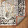 Rectangle Moroccan Machine Woven Polypropylene Area Rug in Orange/Grey/Black