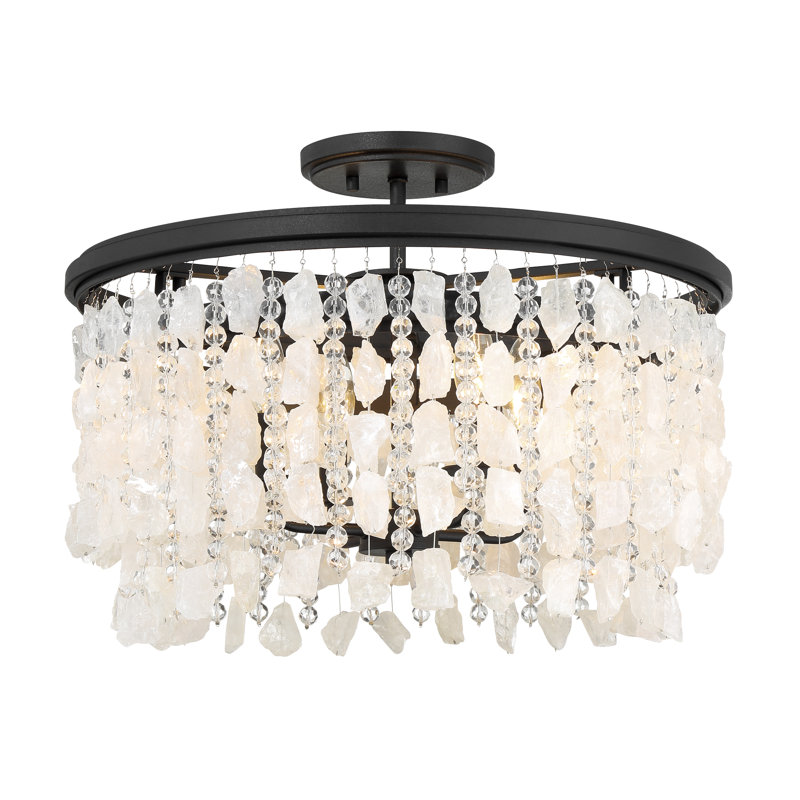Minka Lavery Shimmering Elegance - 4 Light Semi Flush In Sand Coal Finish