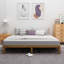 Grand lit plateforme en bois