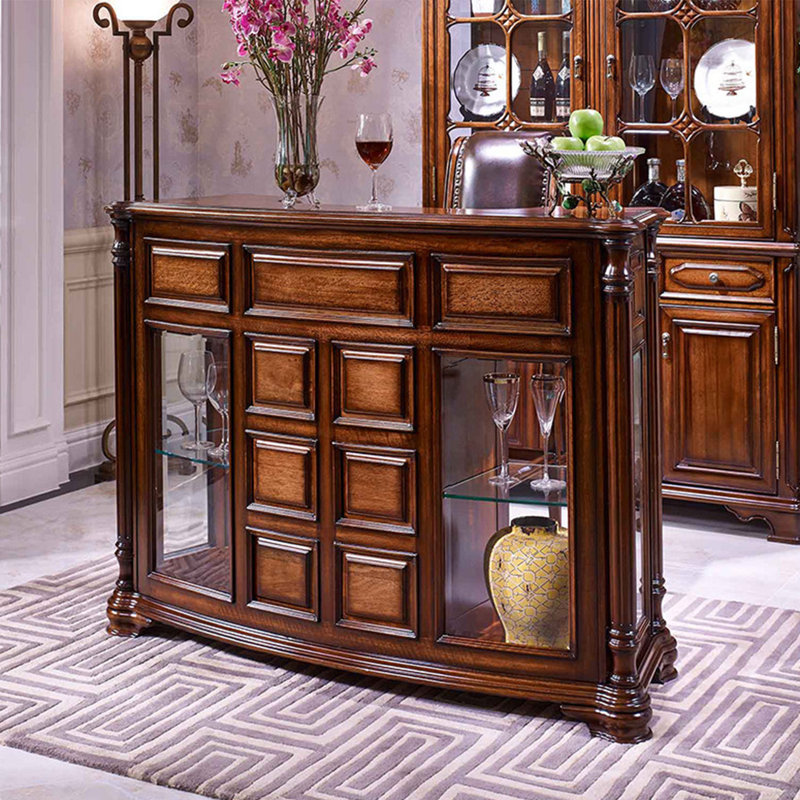 59.06"American-style minimalist solid wood bar counter
