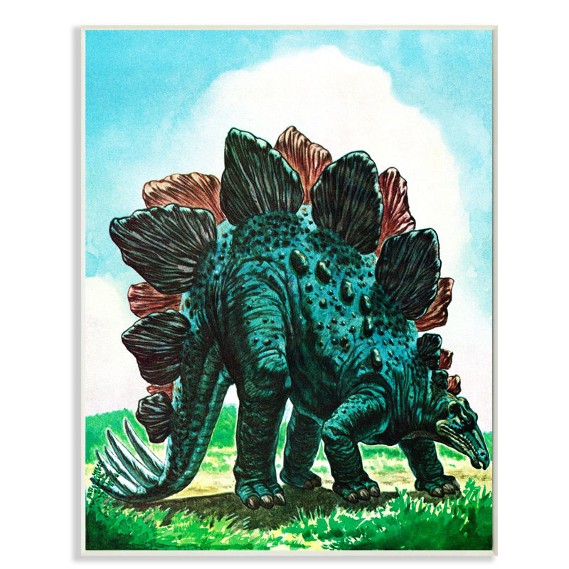 Art de champ de dinosaures Levingston, Plaque murale, H 19 po x l 13 po
