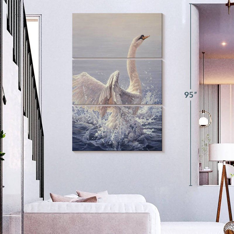 Brampt Bathing Mute Swan, 74" H x 48" W