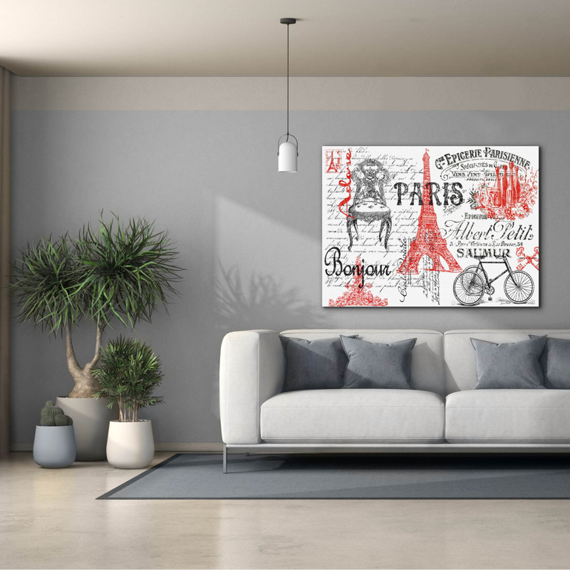 «Paris Tray-2» par Jean Plout, art mural sur toile, 54 po x 40 po, 54"x40"