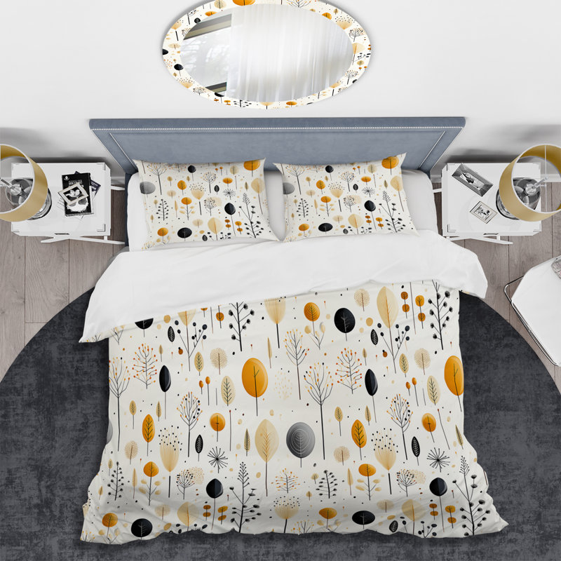 Ensemble de housse de couette Boho, Housse de couette simple + 1 taie décorative stan