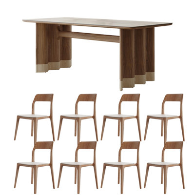 Sintered stone rectangular dining table sets