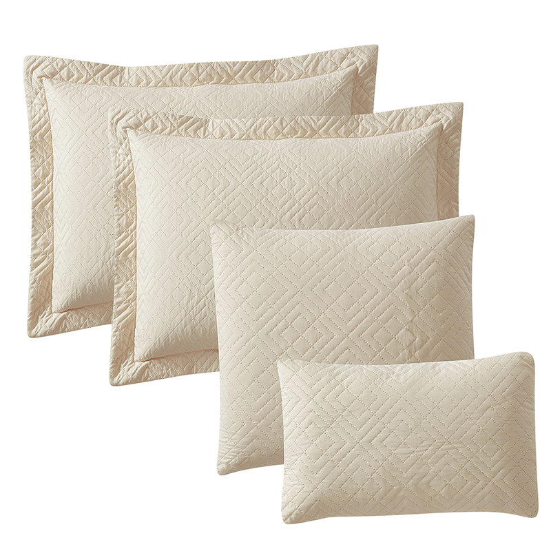 Ensemble de courtepointe réversible en microfibre Diamond Weave Premium, Courtepointe simple + 1 taie décorative standard
