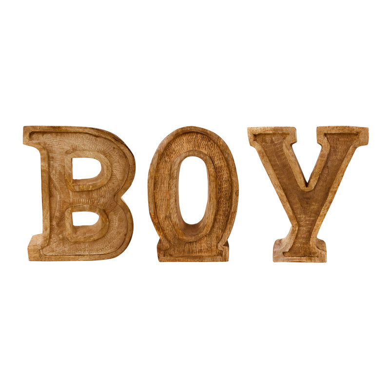 Maegan Text & Numbers Letter Block