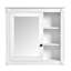  Pharmacie avec miroir, armoire murale avec organisateur et tablette, unité de rangement de salle de bain, blanc