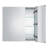 FINE FIXTURES Recessed or Surface-Mount Aluminum Medicine Cabinet with Dual-Sided Mirror and Easy-Grip Handle