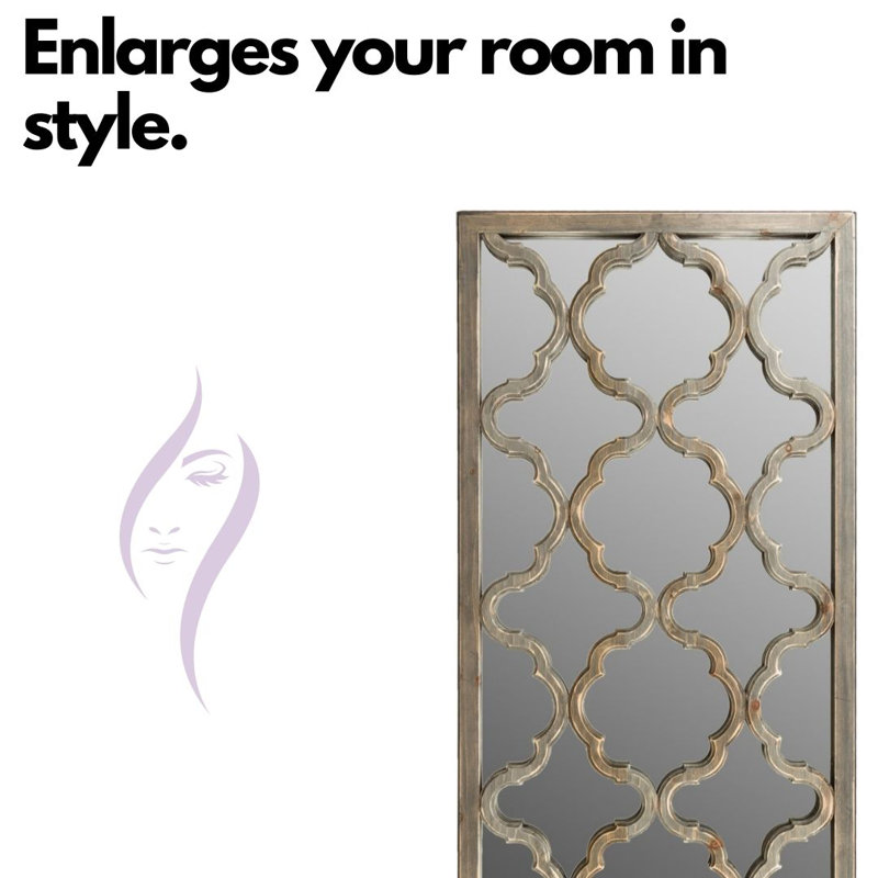 Zoie Glass Flat Wall Mirror, Natural