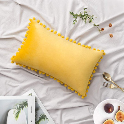 Solid Colour Velvet Pillow Cover