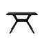 Table de salle à manger rectangulaire Verso 48 po de style moderne du milieu du siècle, noire-1935597392