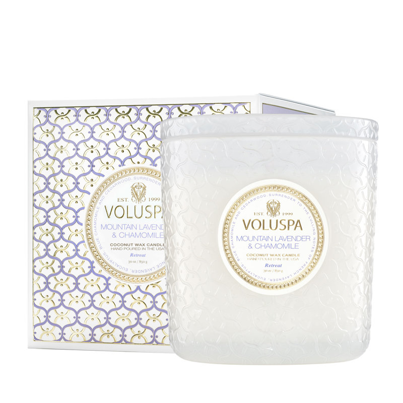 Mountain Lavender & Chamomile Boxed Luxe Candle, 8"L x 13"W 