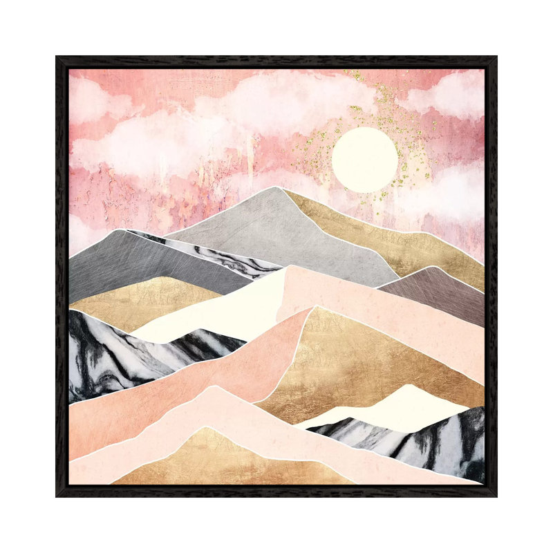 Summer Sun - Print on Canvas, 93.98 cm H x 93.98 cm W, Black Framed