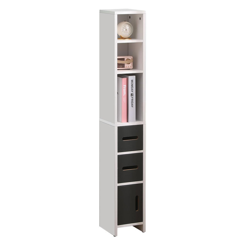 Pariasca Linen Cabinet, White/Black