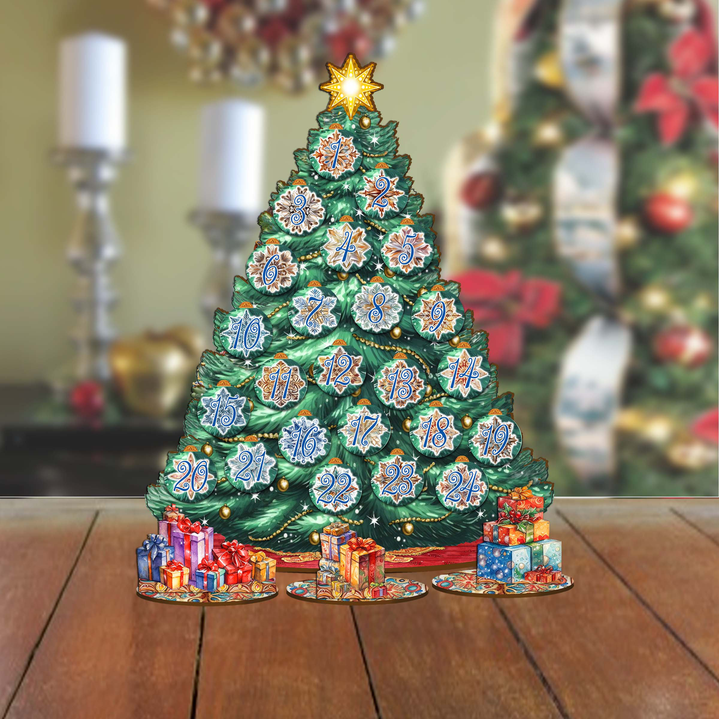 The Holiday Aisle® Advent Calendar Collectible Tabletop Christmas Tree By  G.Debrekht | Wayfair