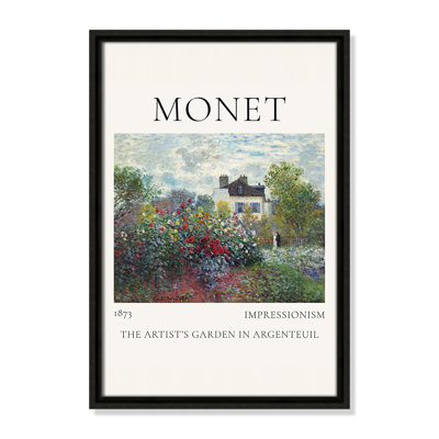 Estampe encadrée – Le jardin de l'artiste à Argenteuil par Claude Monet