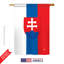 Drapeau de maison en polyester à 2 côtés slovaquie-18886920