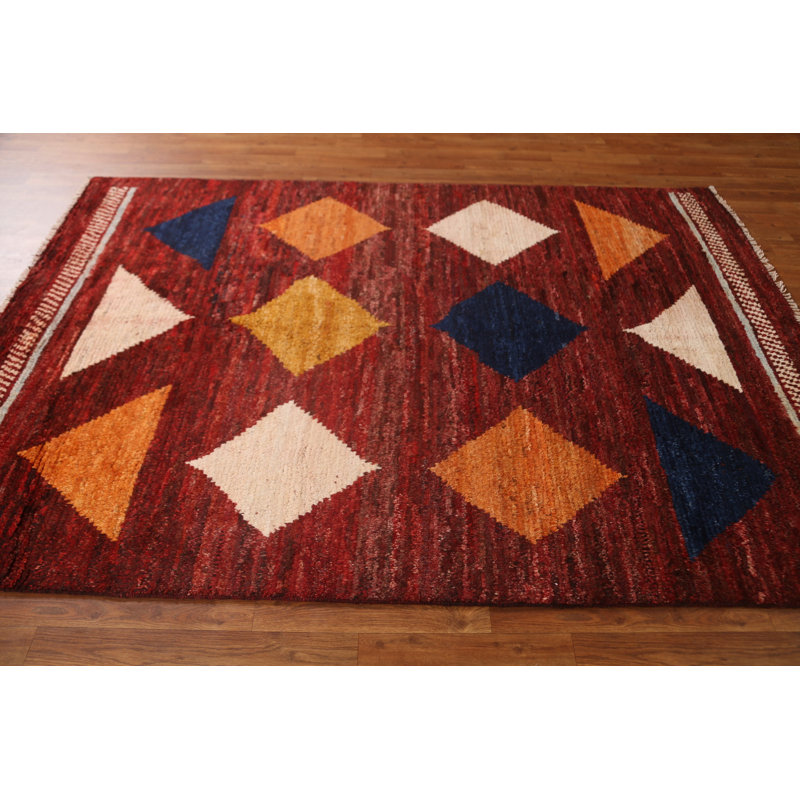 One-of-a-Kind Rectangle 5'2'' X 7'6'' New Age Wool Area Rug in