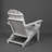 Hdpe Folding Adirondack Chair With Dual Cup Holder, Composite Chair With Wood Texture,easy To Assemble-1941892422