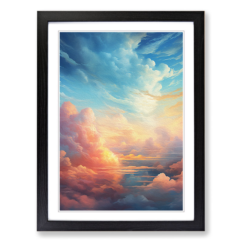 Single Picture Frame Print on Wood, Black Framed, 46cm H x 34cm W