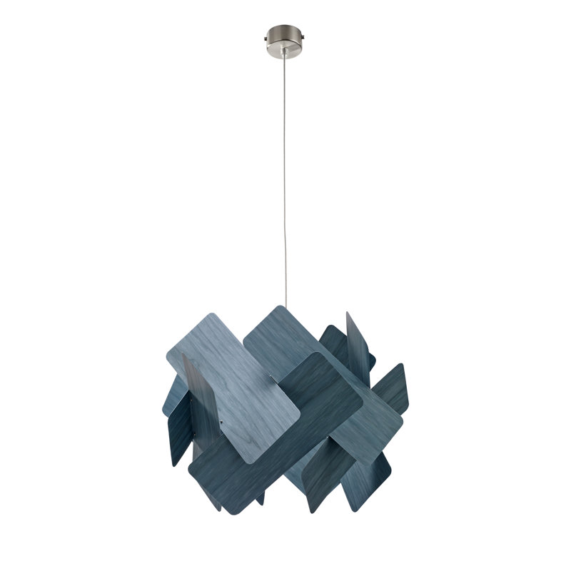 Escape 1 - Light Pendant, Blue, Matte Black, E26 Base