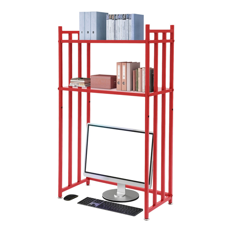 Étagère de bureau à 2 niveaux, support de rangement de bureau, présentoir en fer