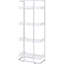 Bibliothèque de bureau à 4 tablettes en blanc brillant - Stable Support Contemporary