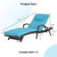 Ensemble de 2 chaises longues d'extérieur inclinables avec coussins et chaises longues inclinables-1116694767