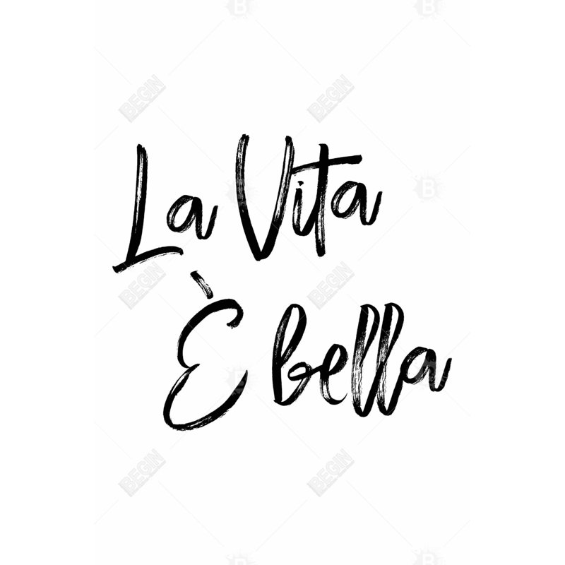 "La Vita È Bella" sur toile