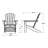 POLYWOOD Palm Coast Ultimate Adirondack with Hideaway Ottoman-11114377