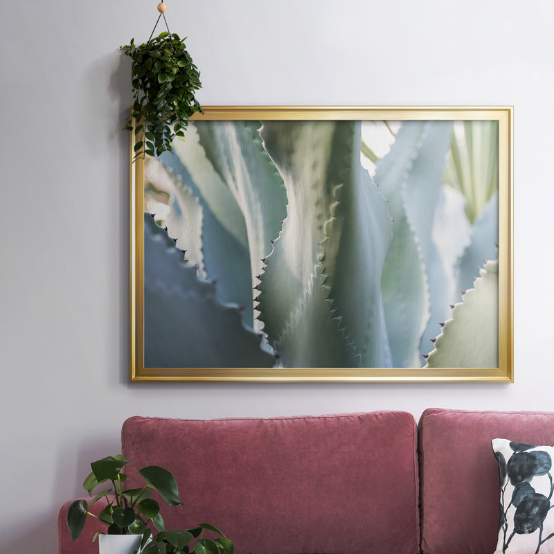 Blue Agave II, reproduction d'art sur toile, Or, H 18 po x l 26 po x P 1,5 po