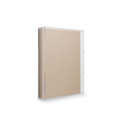 Modern Acrylic Shadowbox with Linen Canvas 2" Depth | UV Grade