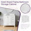 Meuble-lavabo sur pied 36 po avec lavabo, armoire de rangement en bois massif-133601341