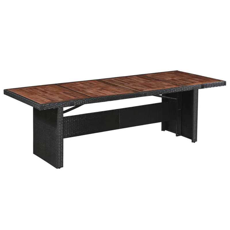 Fragoso Rectangular Wicker Outdoor Dining Table , 240cm cm W 90cm cm D