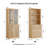 71" H X 70.9" W Bookcase Cabinet With Glass Doors & Open Shelves, 3-Tier Modern Bookshelf With Open Storage Bookcase(A+2B)