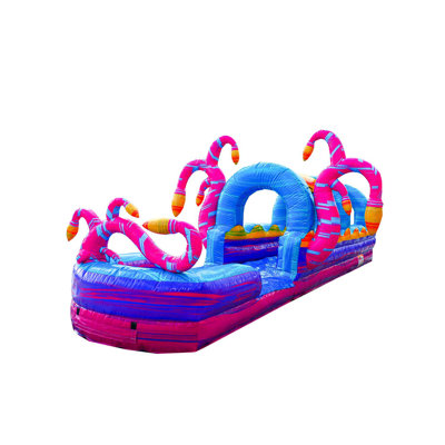 JumpOrange Mysterious Jungle Slip Slide N Slide pour enfants et adultes (avec souffleur)