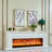 White Solid Wood TV Cabinet Fireplace-118332722-118332724