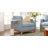 Cami 34.5"W Goose Down Filled Upholstered Armchair-1373209757