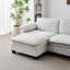 Canapé de luxe à quatre places avec deux repose-pieds rembourrés Chenille-5303327
