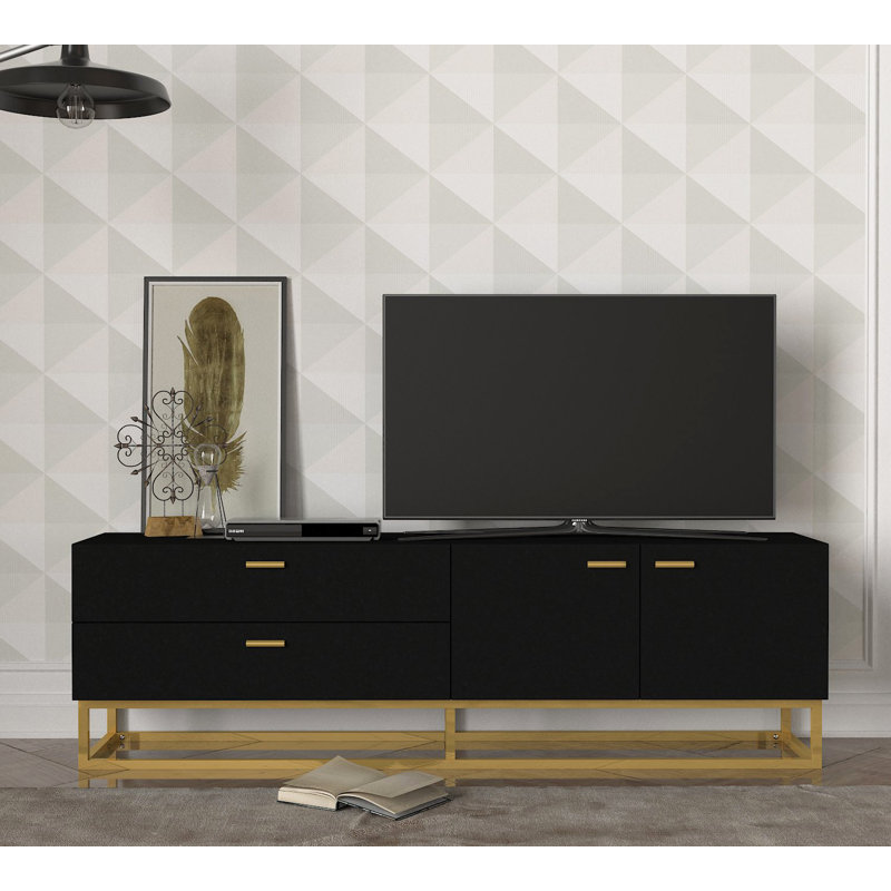 Allize Unfinished TV Stand for TVs up to 60", Black