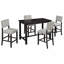 Ensemble de salle à manger 5 pièces à hauteur de comptoir, table élégante classique et 4 chaises