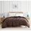 Southshore Fine Linens Vilano Down Alternative Comforter, 240 GSM Double-Brushed Microfiber Oversized All-Season Comforter with Box Stitching, Piped Edges and Corner Tabs, King/California King, Chocolate Brown