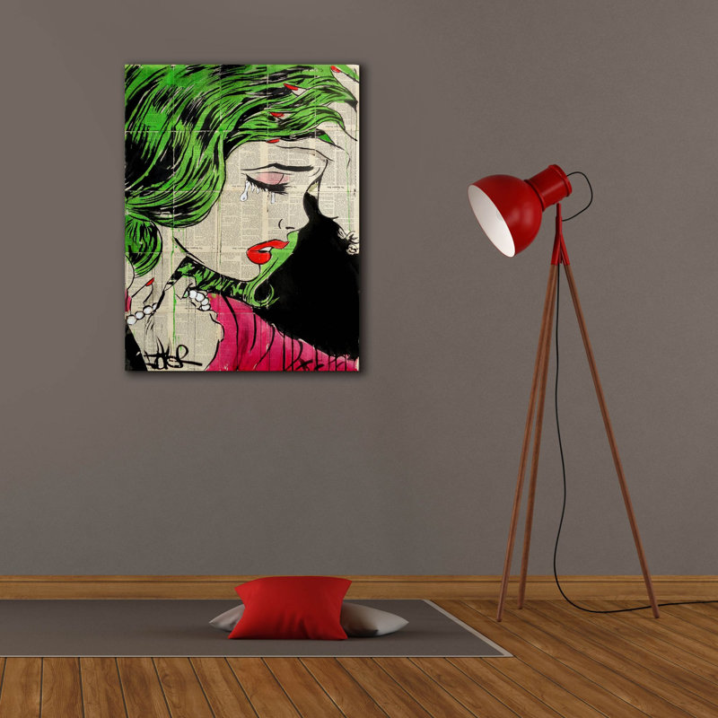 «Pop Princess» par Loui Jover, art mural sur toile, H 34 po x l 26 po x P 1,5 po