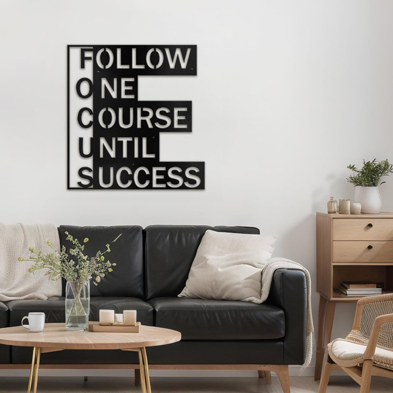 Wall Decor on Metal, Black, 12" H x 12" W x 0.05" D