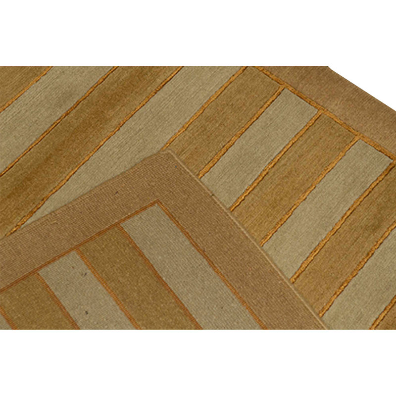 Hand-Knotted High-Quality Orange Area Rug